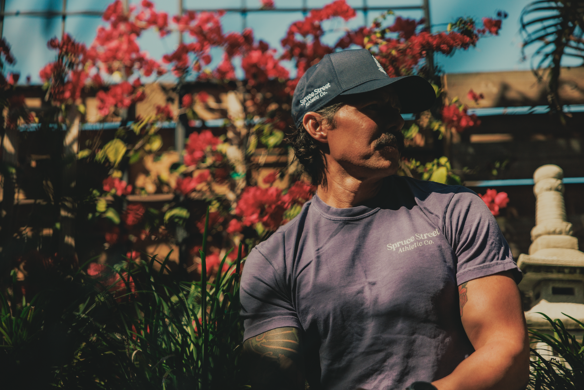 Drew Purple Cotton Tee
